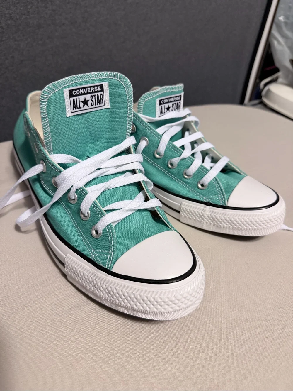 Converse Low Top Sneakers in Aqua Green